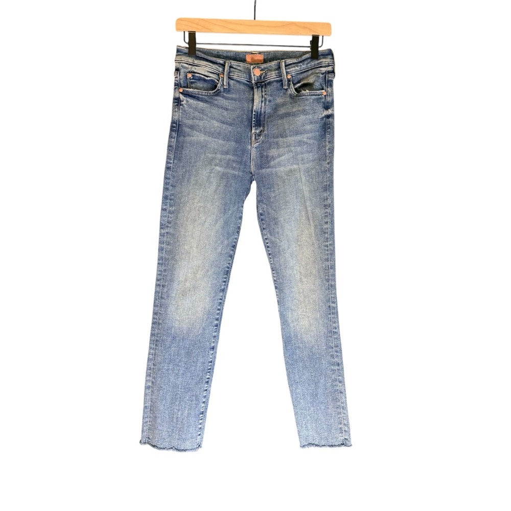 MOTHER The Rascal‎ Ankle Fray Jeans Bonfire Lighting Wash Size 29
